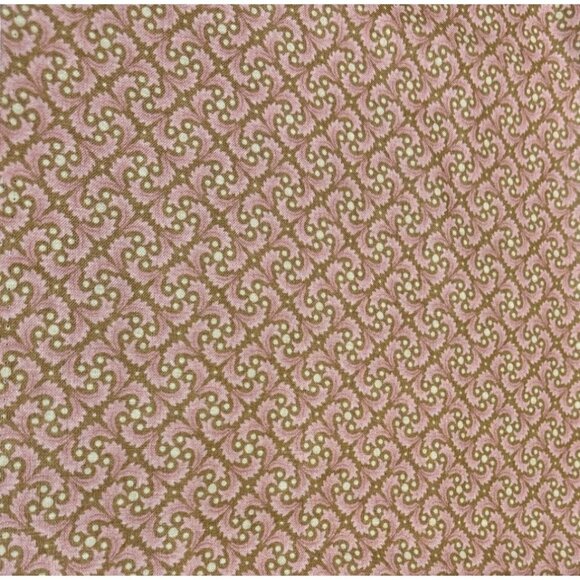Pink & Brown Swirl Pattern Cotton Fabric 8" x 44" for Sewing & Crafts by Moda - Picture 1 of 4